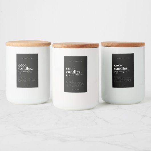 Étiquette Pour Bocaux Modern Candle Label (Bouteilles)