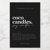 Étiquette Pour Bocaux Modern Candle Label (Étiquettes simples)