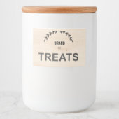 Étiquette Pour Bocaux Modern Farmhouse Pet Food Container Label | Custom (Devant)