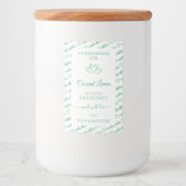 Étiquette Pour Bocaux Moderne Turquoise Blanc Cloud Produit Coeurs Étiqu (Devant)