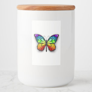 Étiquette Pour Bocaux Monarque papillon arc-en-ciel