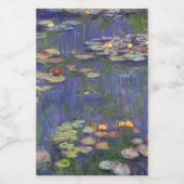 Étiquette Pour Bocaux Monet Water Lilies Chef-d'oeuvre Peinture (Étiquettes simples)