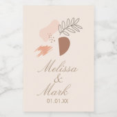 Étiquette Pour Bocaux Monogramme botanique géométrique minimal (Étiquettes simples)