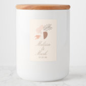 Étiquette Pour Bocaux Monogramme botanique géométrique minimal (Devant)