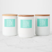 Étiquette Pour Bocaux Monogramme Initiales 3 Moderne Gras | Blanc Sur Aq (Bouteilles)