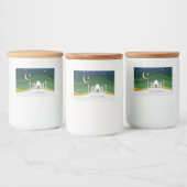 Étiquette Pour Bocaux Mosquée de coupure de papier moderne de l'Aïd Moub (Bouteilles)