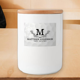 Étiquette Pour Bocaux Motif de balle de golf personnalisé Nom Monogramme