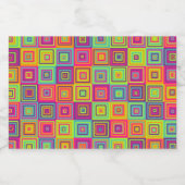 Étiquette Pour Bocaux Motif de carrés (Étiquettes simples)