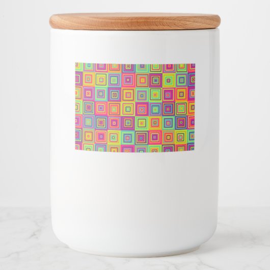 Étiquette Pour Bocaux Motif de carrés (Devant)