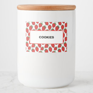 Étiquette Pour Bocaux Motif de fraises Cuisine mignonne et amusante