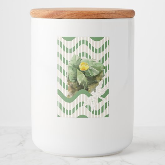 Étiquette Pour Bocaux Motif de nénuphars (Devant)