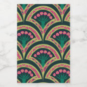 Étiquette Pour Bocaux motif vert en forme de coque (Étiquettes simples)