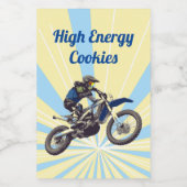Étiquette Pour Bocaux Motocross (Étiquettes simples)