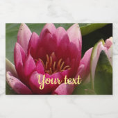 Étiquette Pour Bocaux Nénuphar rose (Étiquettes simples)