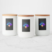 Étiquette Pour Bocaux Neon Firefly sur noir (Bouteilles)