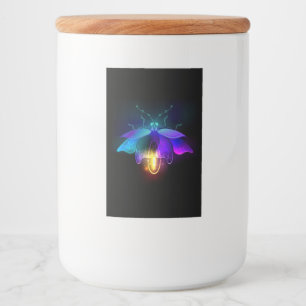 Étiquette Pour Bocaux Neon Firefly sur noir
