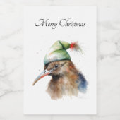 Étiquette Pour Bocaux Noël Kiwi Bird (Étiquettes simples)