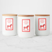 Étiquette Pour Bocaux Noël scandinave Cheval Rocse Custom (Bouteilles)