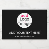 Étiquette Pour Bocaux Noir de marque personnalisée moderne professionnel (Étiquettes simples)