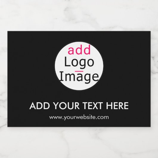 Étiquette Pour Bocaux Noir de marque personnalisée moderne professionnel (Étiquettes simples)