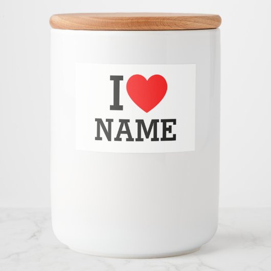 Étiquette Pour Bocaux Nom du coeur (Devant)