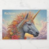 Étiquette Pour Bocaux Nom personnalisé belle licorne (Étiquettes simples)