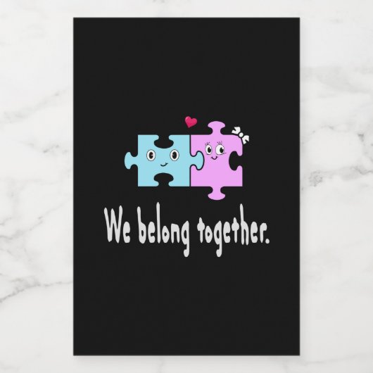 Étiquette Pour Bocaux Nous appartenons ensemble (Étiquettes simples)