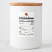 Étiquette Pour Bocaux NOUVEAU 2020 Feuille de sirop d'érable - Nutrition (Devant)