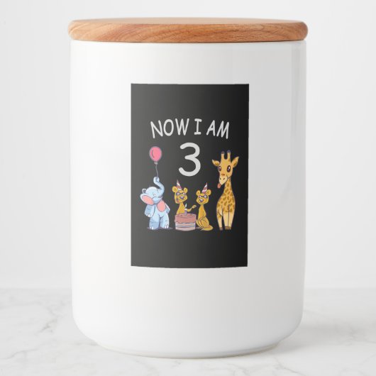 Étiquette Pour Bocaux Now I le 3e jour du Birthday (Devant)