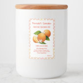 Étiquette Pour Bocaux Oranges Agrumes Fruit Floral Canne (Devant)