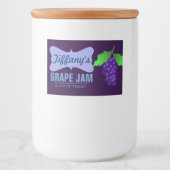 Étiquette Pour Bocaux Organique Naturel | Jam de raisins | Jelée de rais (Devant)