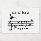 Étiquette Pour Bocaux Out of Tune, toucan rejoignant les oiseaux chanteu (Étiquettes simples)