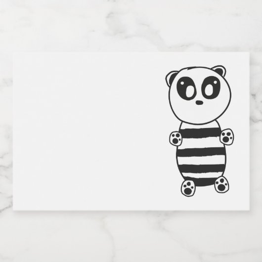 Étiquette Pour Bocaux Panda Kids (Étiquettes simples)