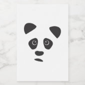 Étiquette Pour Bocaux Panda triste (Étiquettes simples)