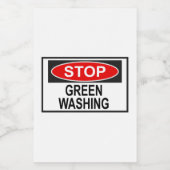 Étiquette Pour Bocaux Panneau Stop Greenwash (1) (Étiquettes simples)