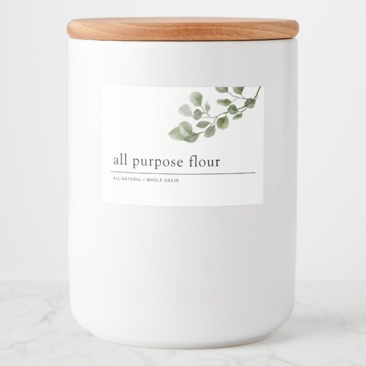 Étiquette Pour Bocaux Panthère verdoyante (Devant)