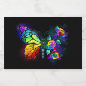 Étiquette Pour Bocaux Papillon arc-en-ciel (Étiquettes simples)