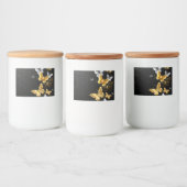 Étiquette Pour Bocaux Papillons blancs et dorés (Bouteilles)