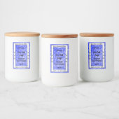 Étiquette Pour Bocaux Parties scintillant bleu moderne Étoiles étincelan (Bouteilles)