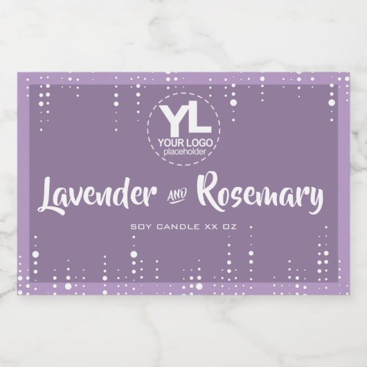 Étiquette Pour Bocaux Parties scintillant de pluie pourpre de soja emba (Étiquettes simples)