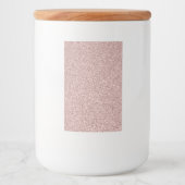 Étiquette Pour Bocaux Parties scintillant or rose (Devant)