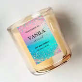 Étiquette Pour Bocaux Parties scintillant rose pastel Style bougie verti