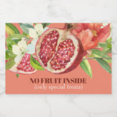 Étiquette Pour Bocaux Pas de fruits à l'intérieur seulement Traitements (Étiquettes simples)