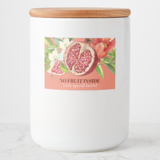 Étiquette Pour Bocaux Pas de fruits à l'intérieur seulement Traitements (Devant)