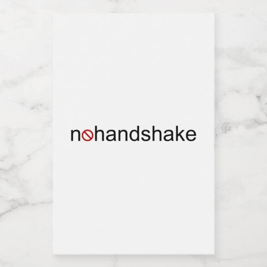 Étiquette Pour Bocaux Pas de poignée de main (Étiquettes simples)