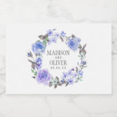 Étiquette Pour Bocaux Pastel Purple Aquarelle Florale | MARIAGE (Étiquettes simples)