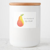 Étiquette Pour Bocaux Pear aquarelle (Devant)