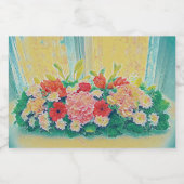 Étiquette Pour Bocaux Peinture colorée de fleurs (Étiquettes simples)