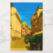 Étiquette Pour Bocaux Peinture numérique de Bucarest (Étiquettes simples)