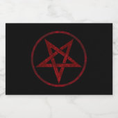 Étiquette Pour Bocaux Pentagram Red Devil (Étiquettes simples)